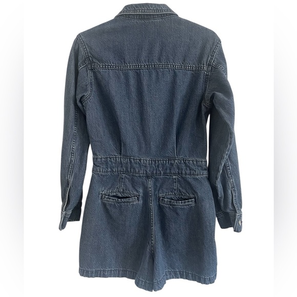 Universal Thread Denim Long Sleeve Romper Size 4 - Picture 2 of 14